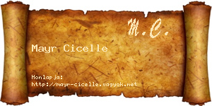 Mayr Cicelle névjegykártya